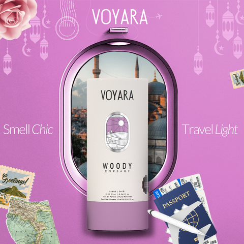 VOYARA Woody Corsage 15ml EDP + 2ml Roll On Long-Lasting Unisex Perfume Travel Size