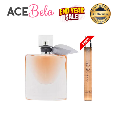 Lancome Ladies La Vie Est Belle Gift Set EDP 50ml + Travel Spray 10ml For Women