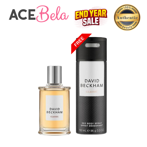 David Beckham Classic Gift Set (EDT 50ml + Deodorant 150ml) For Men