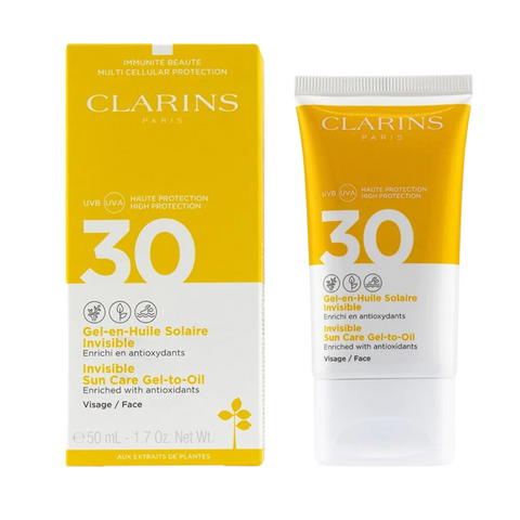 Clarins Invisible Sun Care Gel-To-Oil For Face 50ml