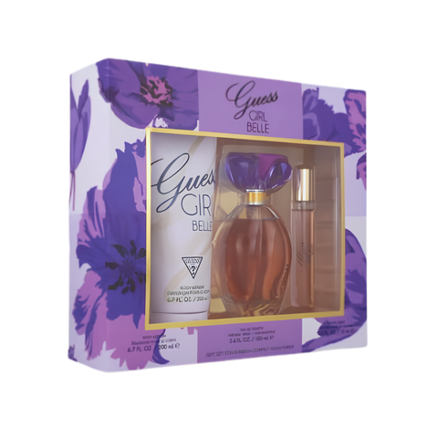 Guess Girl Belle Gift Set (EDT 100ml + Travel Spray 15ml + Body Lotion 200ml) For Women