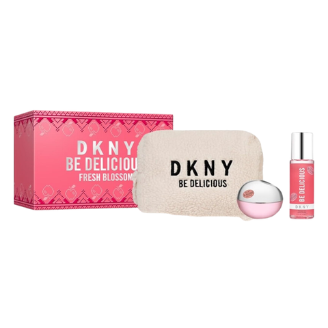 DKNY Be Delicious Fresh Blossom Gift Set (EDP 100ml + Body Mist 125ml + Pouch) For Women