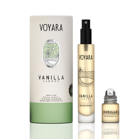 VOYARA Vanilla Lagoon 15ml EDP + 2ml Roll On Long-Lasting Unisex Perfume Travel Size