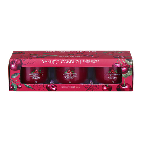 Yankee Candle 3 Pack Filled Votives Black Cherry (3x37g)