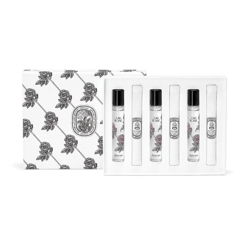 DIPTYQUE  Gift SET : EAU ROSE Eau de Toilette ROLLONS 3 x 20ml