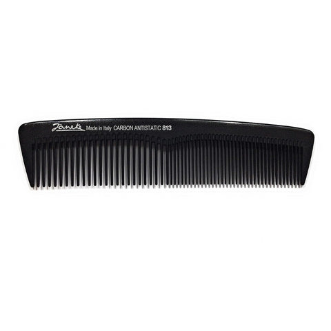 Janeke Carbon Line Small Pocket Comb #813 Black (Box Damaged)