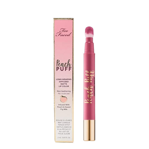 Too Faced Peach Puff Long-Wearing Diffused Matte Lip Color #Boy, Bye! 2ml (Box Damaged)