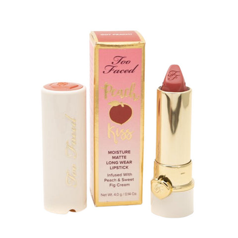 Too Faced Peach Kiss Moisture Matte Long Wear Lipstick #Got Peach? 4g (Box Damaged)