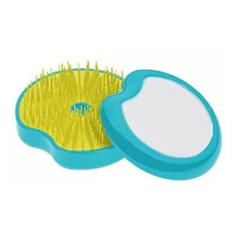 Janeke Pomme Brush Compact And Ergonomic Handheld Hairbrush With Mirror #Orange (Box Damaged)