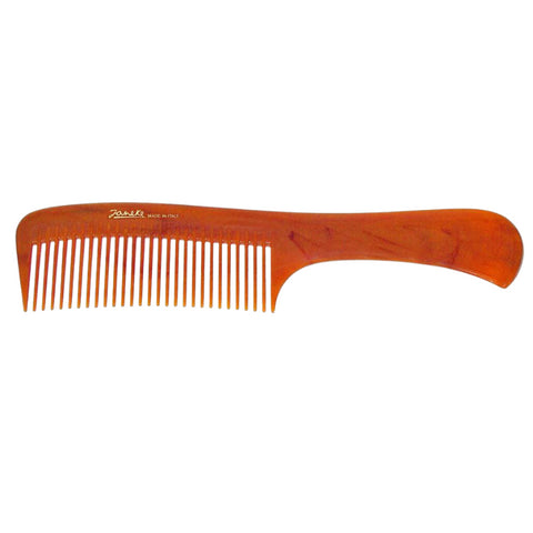 Janeke Wide Tooth Comb With Handle #Tortoise (Box Damaged)