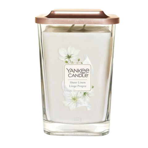 Yankee Candle Elevation 大罐透明亚麻蜡烛 552 克